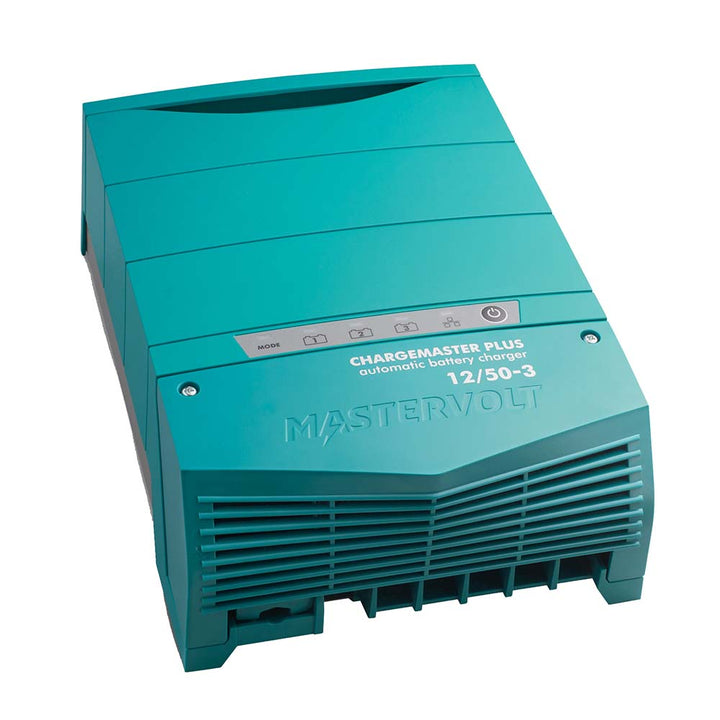 Mastervolt ChargeMaster Plus 12/50-3 battery charger for charging and maintaining 12V batteries in marine and RV applications.