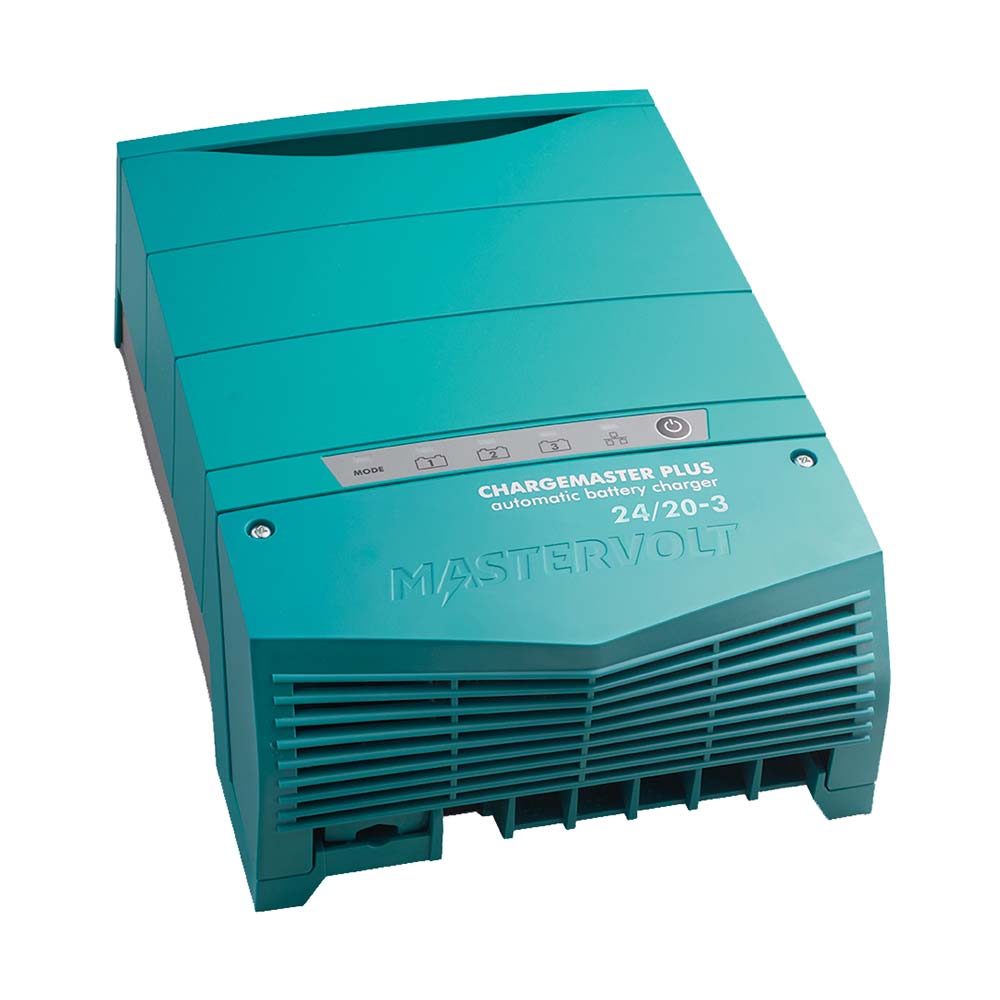 Mastervolt ChargeMaster Plus 24/20-3 battery charger for multiple batteries, with digital display and durable design.