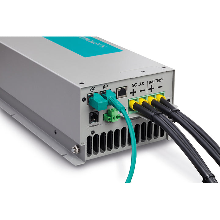 Mastervolt SCM60 MPPT-MB Controller for battery chargers, showing the digital display and control buttons on the device.