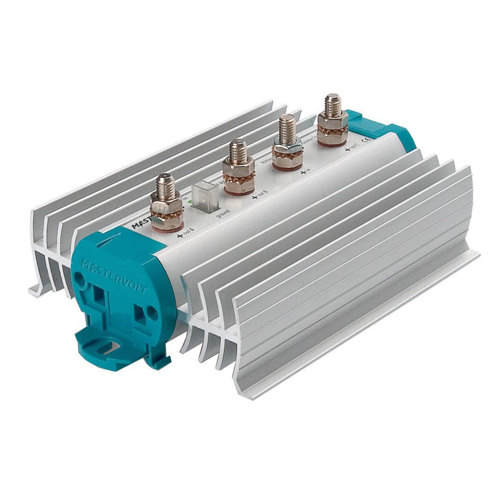 Mastervolt Battery Mate 2503 IG isolator with 200 Amp capacity and 3-bank setup, used for electrical system isolation.