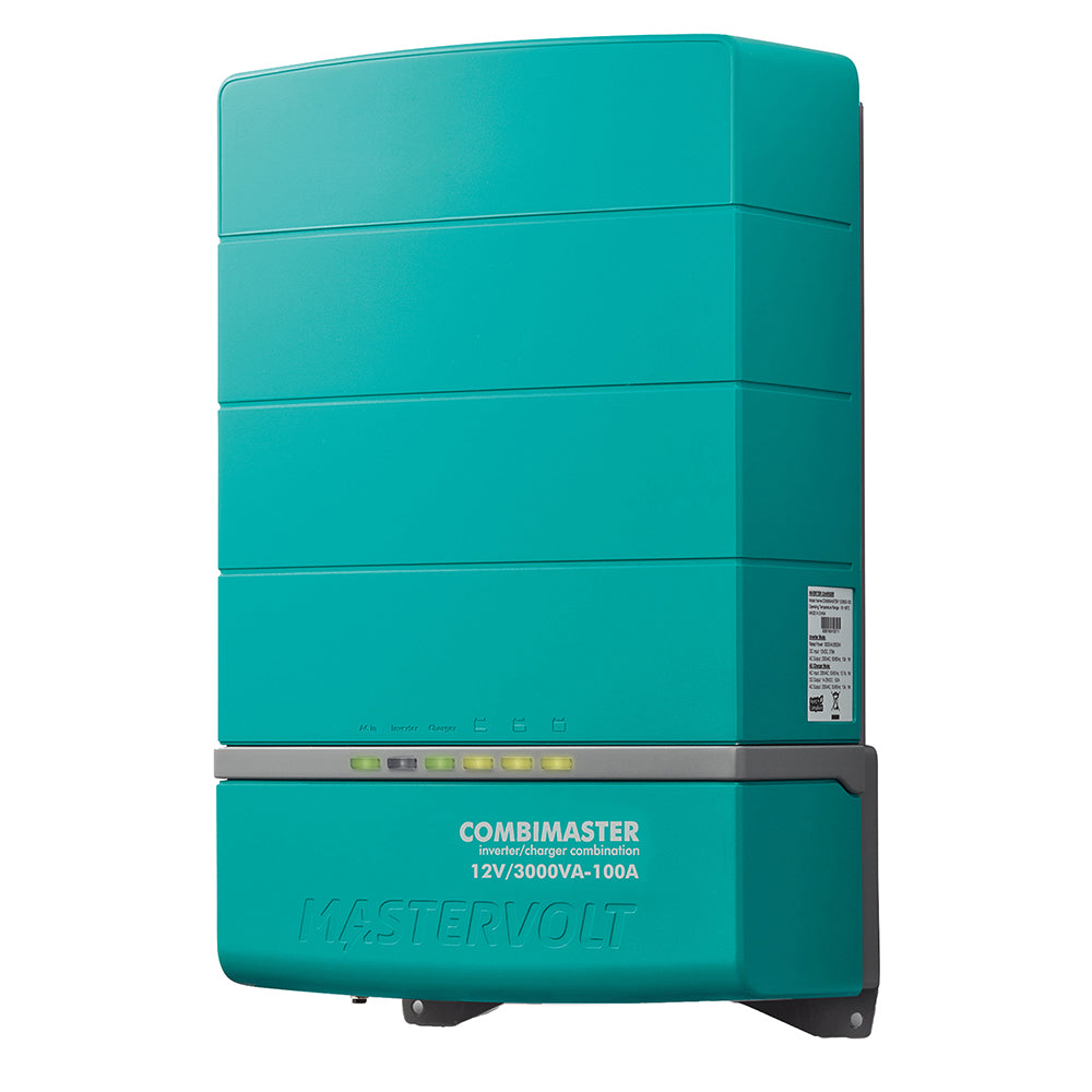 Mastervolt CombiMaster inverter/charger with 24V, 3500W, 100A output, 120V, shown in a close-up view.