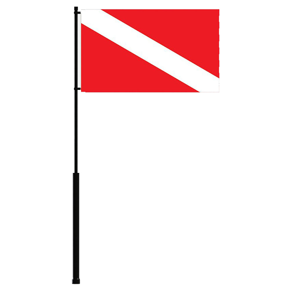 Mât de drapeau de la série Mate - 36" avec drapeau de plongée