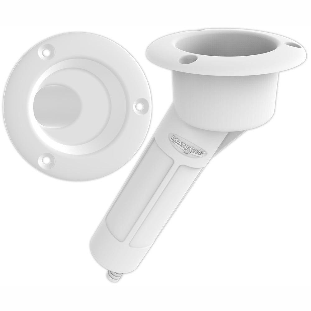 Porte-gobelet en plastique Mate Series 30 tiges - Drain - Dessus rond - Blanc