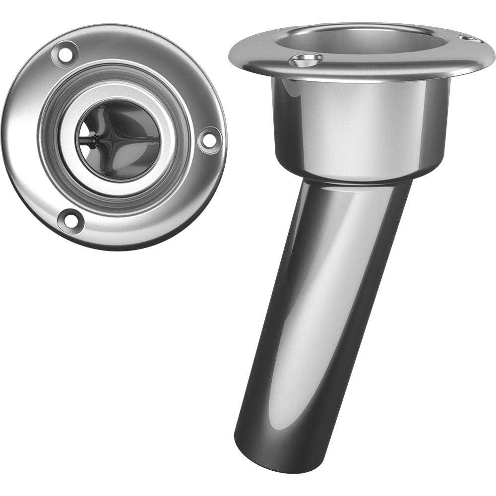 Open Mate Series stainless steel 15-rod cup holder with round top, designed for boat rod storage and organization.