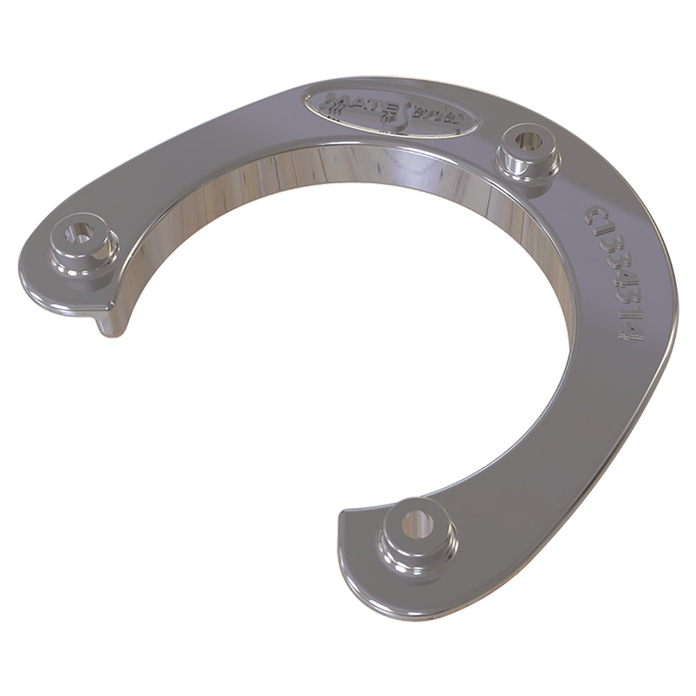 Mate Series stainless steel rod cup holder backing plate for round rods, fits 3-3/4 inch holes, durable marine-grade material