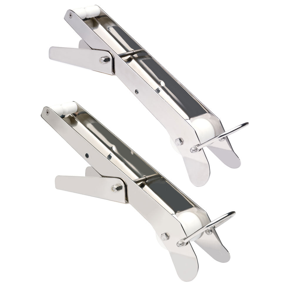 Maxwell extendable hinged bow roller for anchor, durable marine anchor roller with adjustable length and sturdy construction.