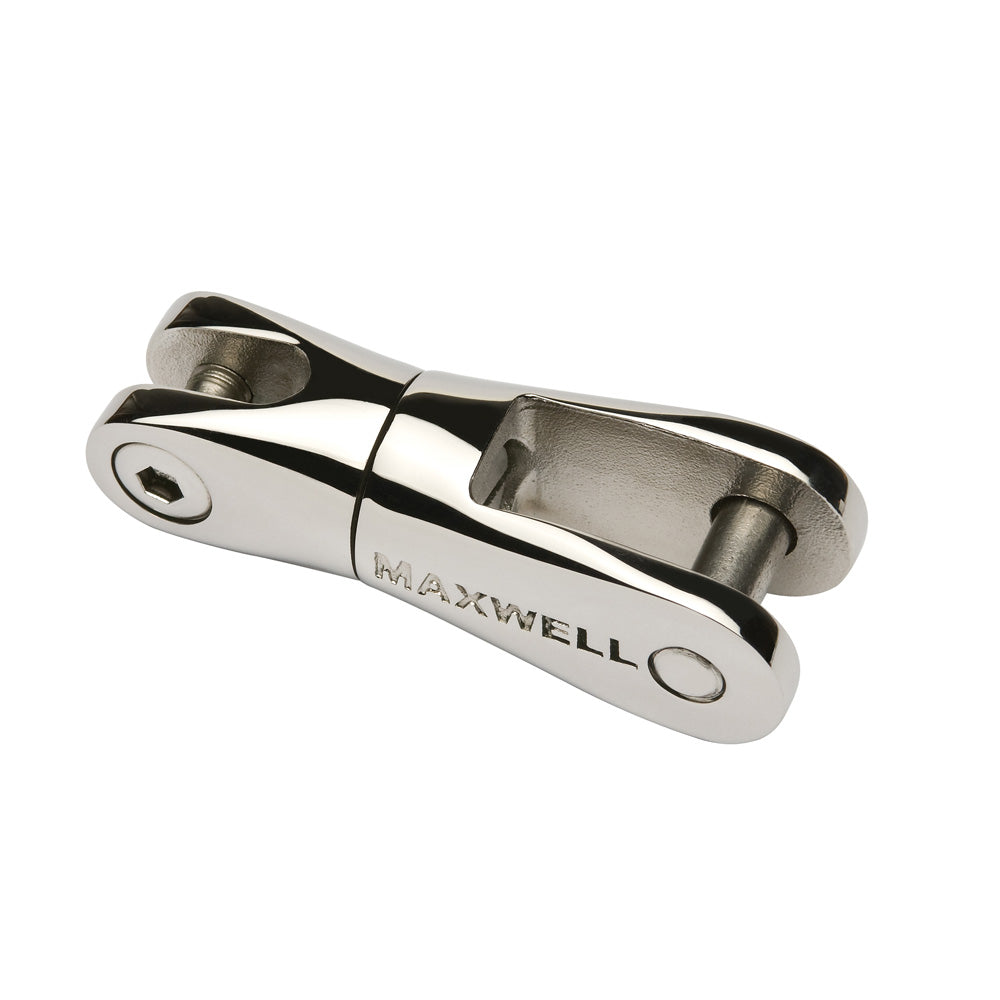 Maxwell SS Anchor Swivel Shackle 6-8mm, stainless steel, rated 750kg, used for anchoring accessories with secure swivel design.