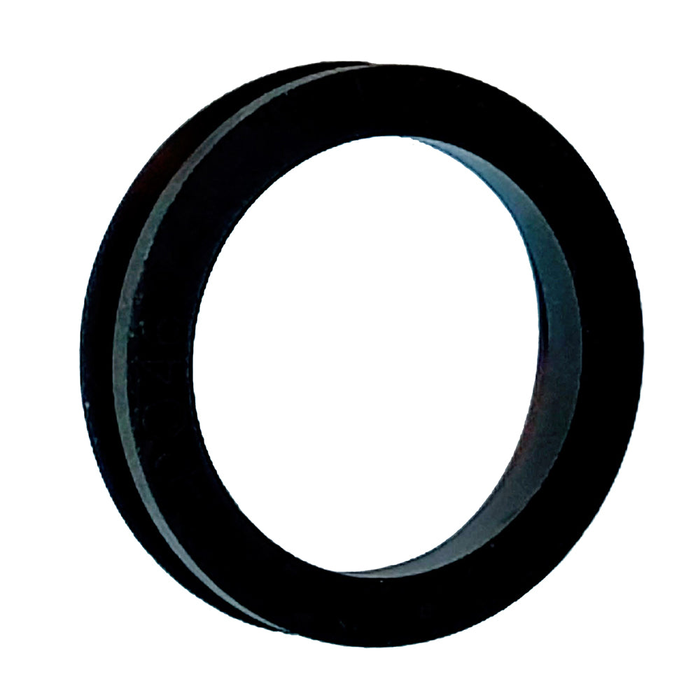 Maxwell V-Ring V28A windlass accessory, black metal fitting for boat windlasses, designed for secure rope and cable management.