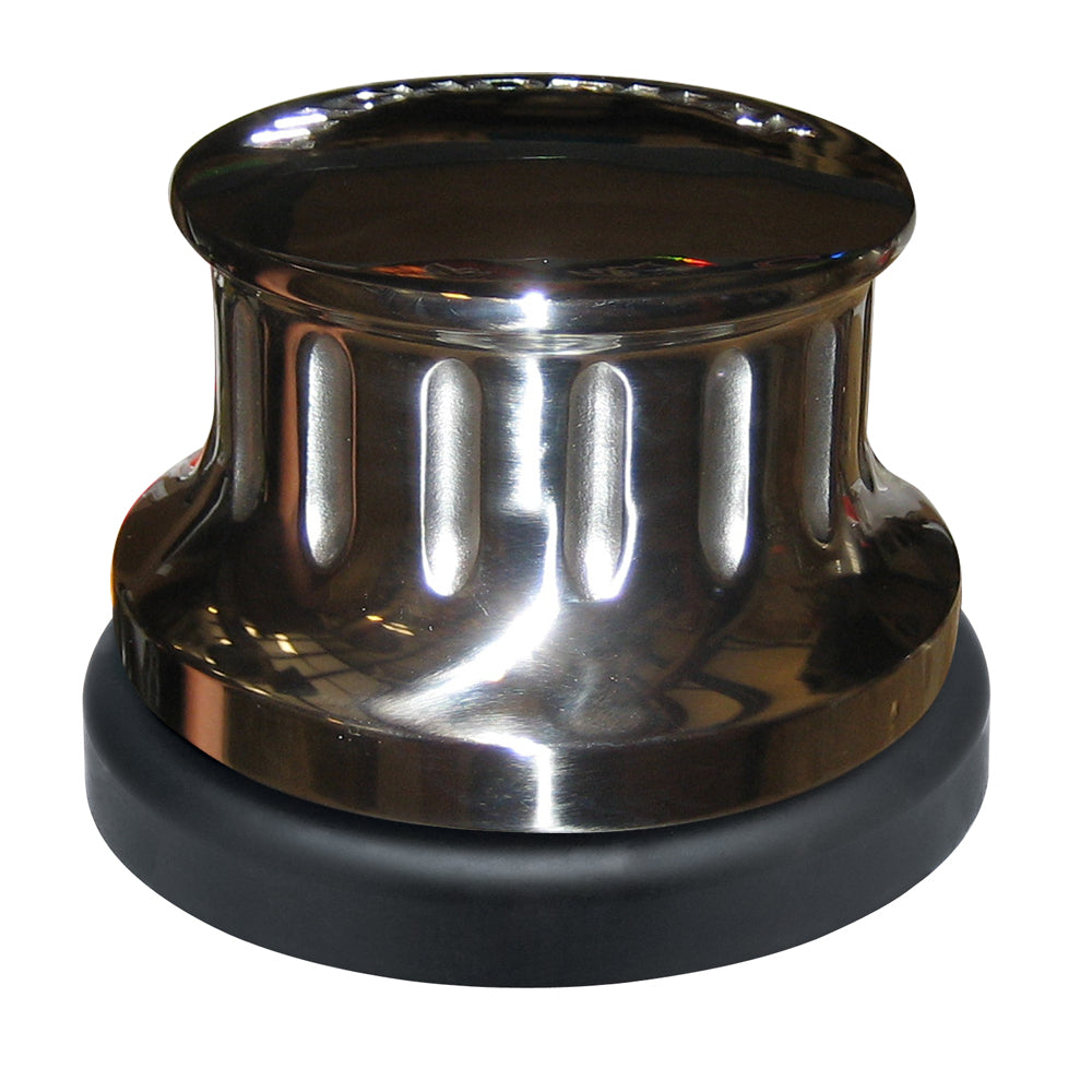 Maxwell ANCHORMAX Windlass in black, featuring a compact design with a rugged metal casing for boat anchor deployment.