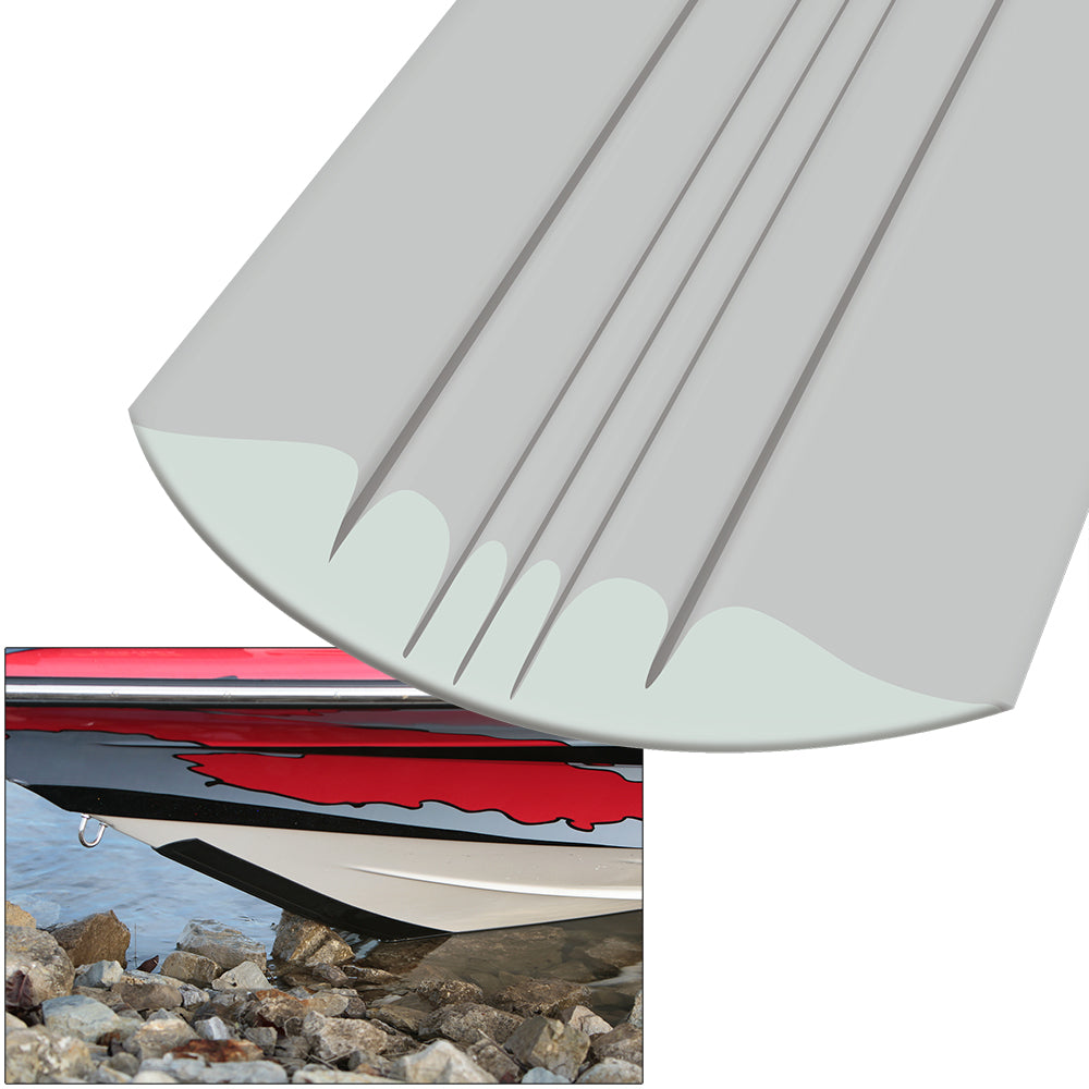 Megaware KeelGuard 10 light gray hull protection strip for boat keel, durable and easy to install marine safety accessory