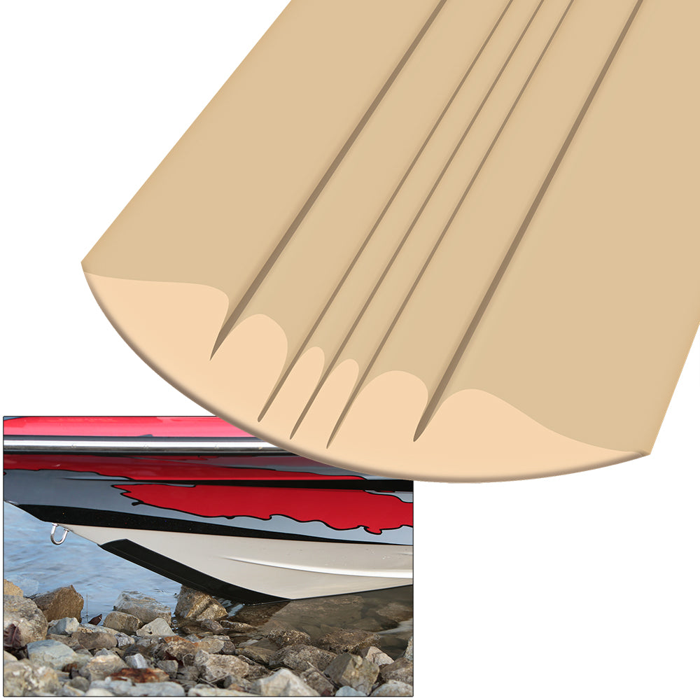 Megaware KeelGuard 8-inch hull protection in sand color, designed to protect boat keels from damage.