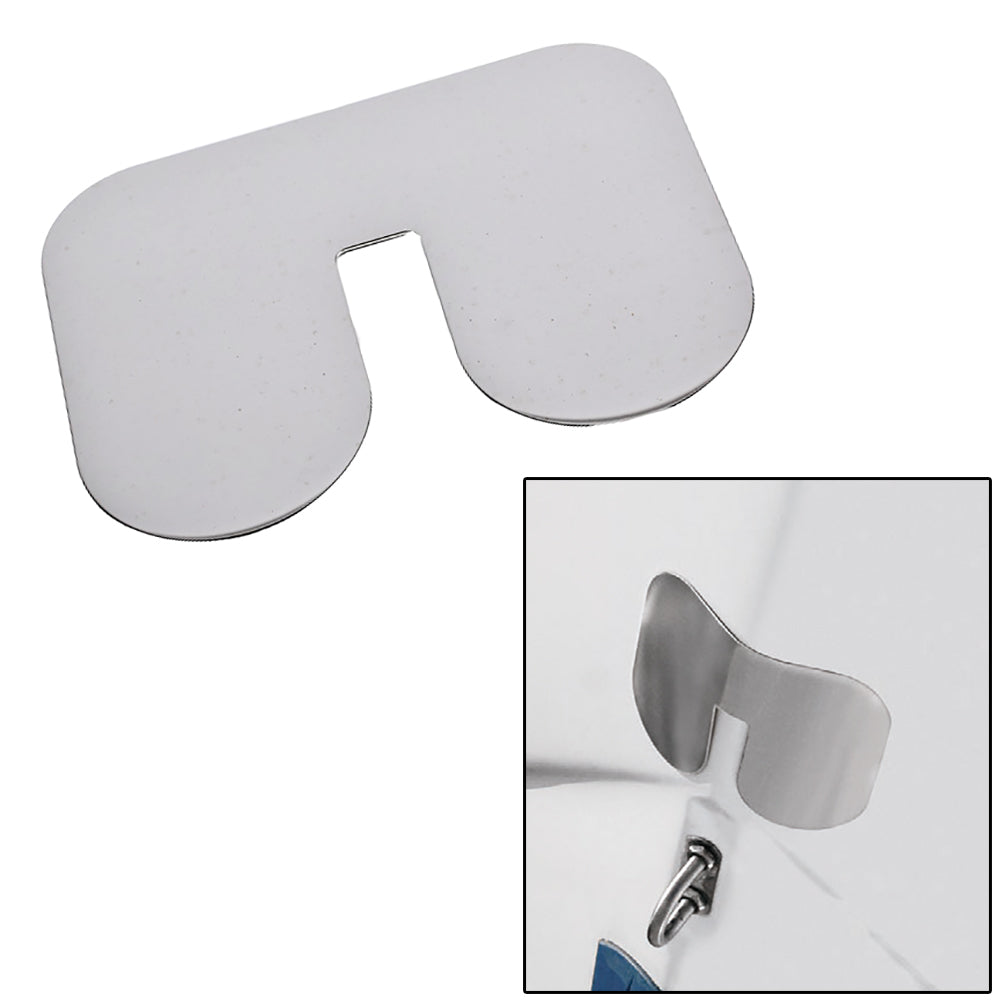 Stainless steel Megaware ScuffBuster Standard with Notch roller and notched bowguard, 5.75" x 4.5", 22G stainless steel for marine protection