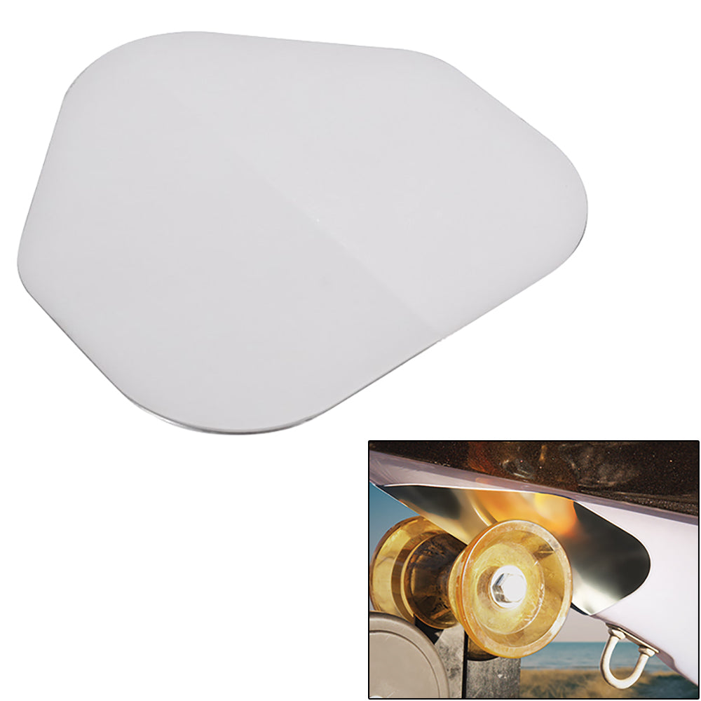 Megaware ScuffBuster XL stainless steel roller and bracket, 9 x 8.75 inches, solid 22G steel for durable boat protection.