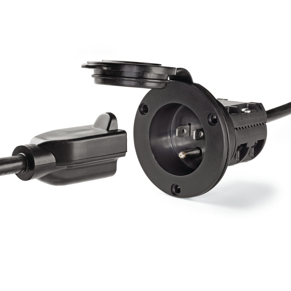 Minn Kota MKR-21 AC Power Port for freshwater boats, accessory connector with durable marine-grade design.