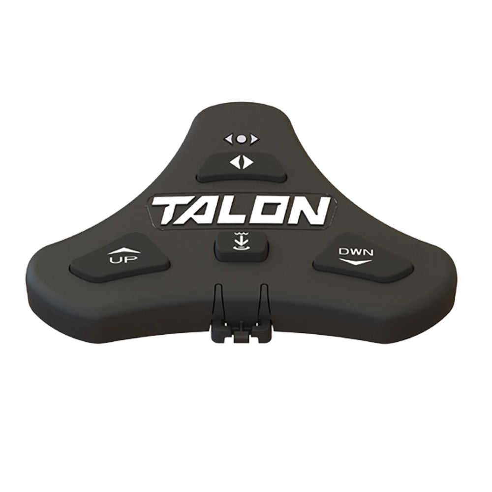 Wireless foot pedal for Minn Kota Talon BT anchoring system, showing the control button and foot pad for boat anchoring.