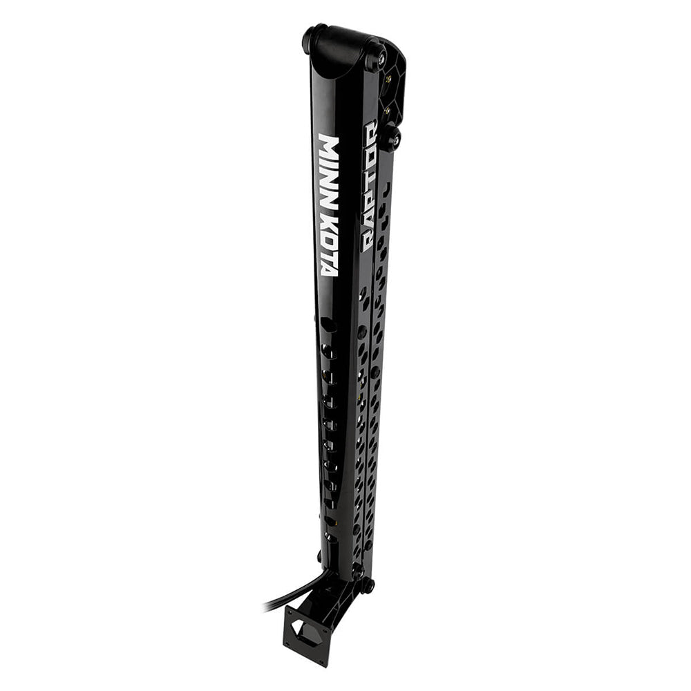 Minn Kota Raptor 10 shallow water anchor in black with active anchoring system, designed for secure boat positioning.