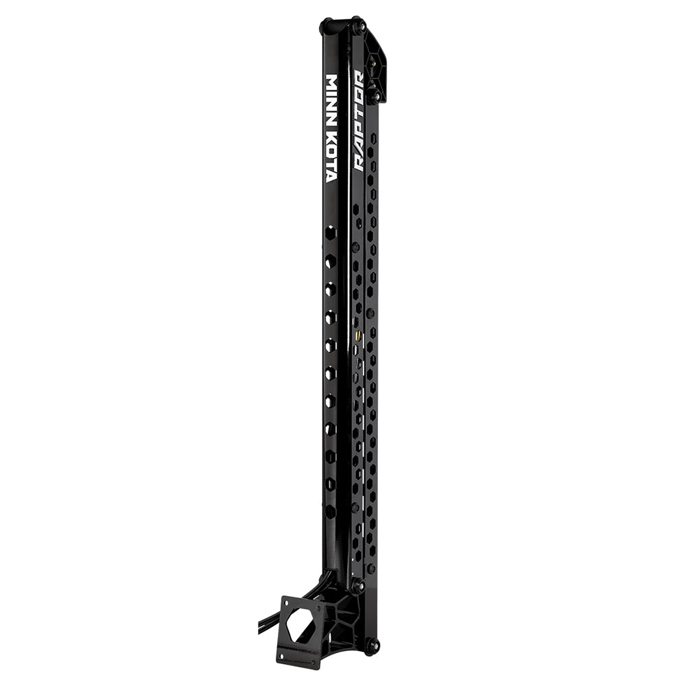 Minn Kota Raptor 8 shallow water anchor in black with active anchoring system, designed for secure boat positioning in shallow waters.