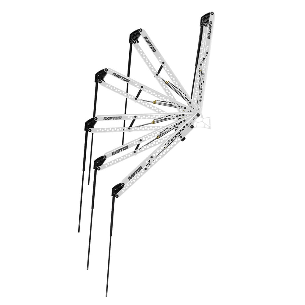 Minn Kota Raptor 8 shallow water anchor with active anchoring system in white, designed for secure boat positioning.