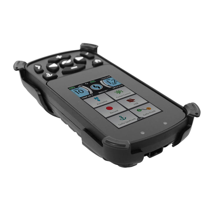 Minn Kota i-Pilot Link remote holding cradle for Bluetooth trolling motor accessories, designed for secure remote storage.