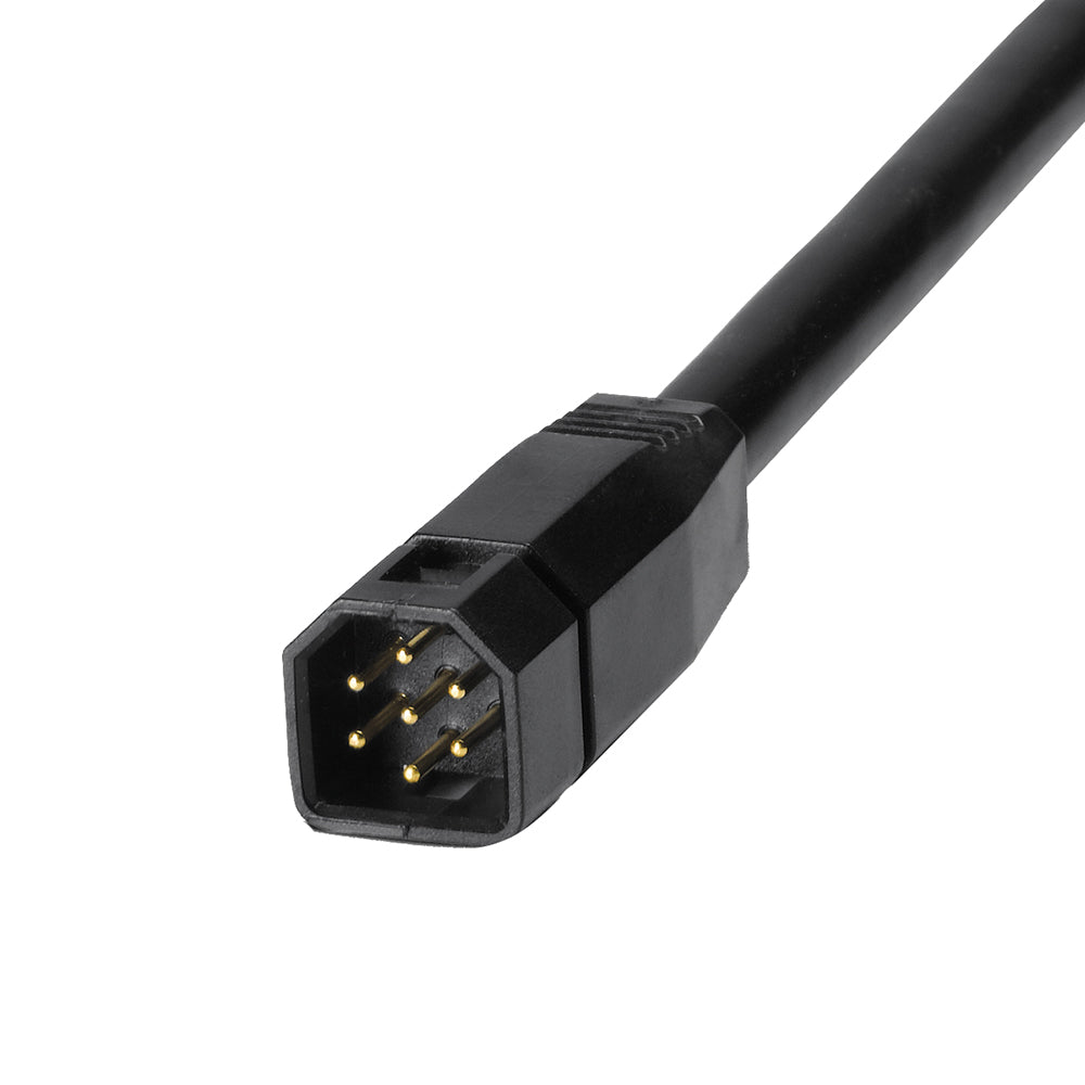Minn Kota MKR-MI-1 adapter cable for Helix 8, 9, 10, 12 MSI trolling motors, shown with connecting ends and cable details.