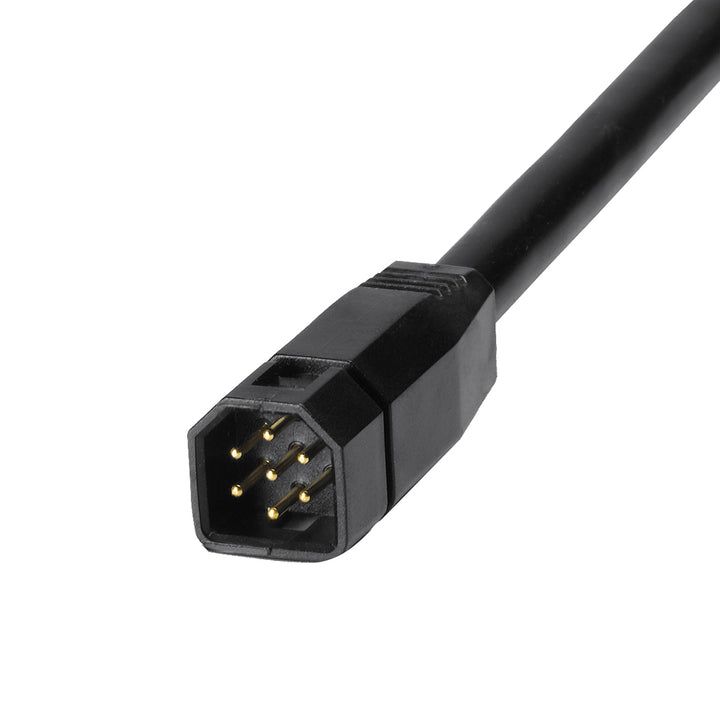 Minn Kota MKR-MI-1 adapter cable for Helix 8, 9, 10, 12 MSI trolling motors, shown with connecting ends and cable details.