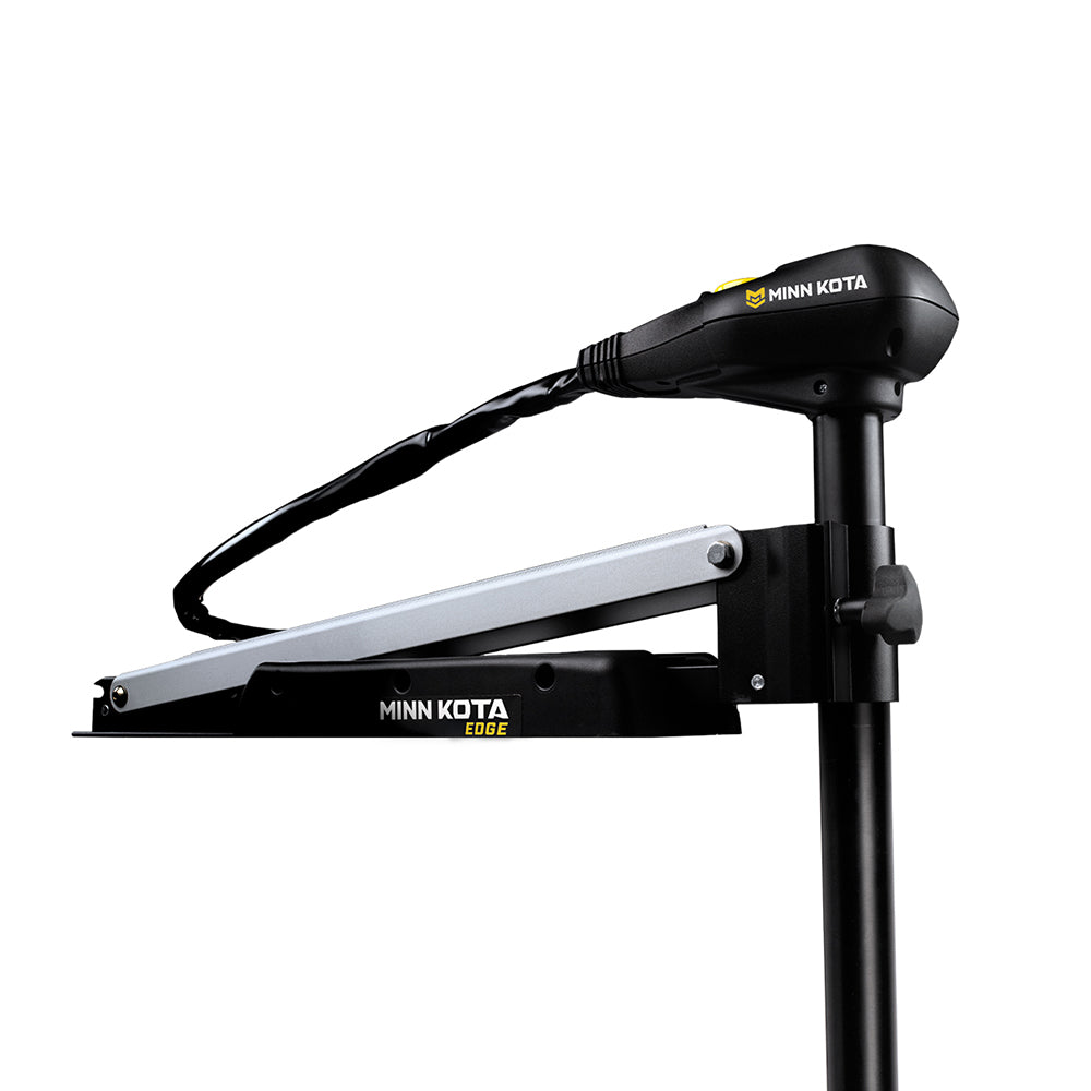 Minn Kota Edge 45 trolling motor with latch door, foot control, 12V, 45lb thrust, 36-inch shaft for freshwater fishing.
