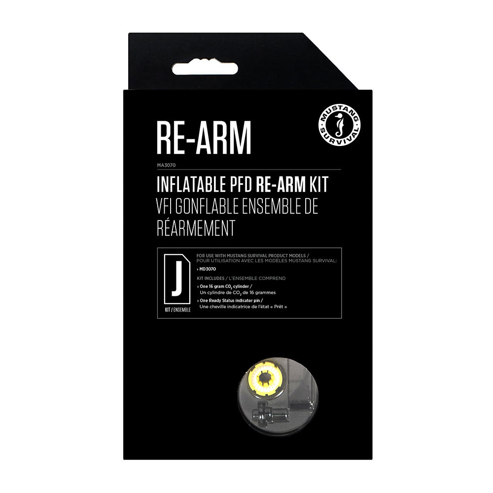 Mustang Survival Mustang Re-Arm Kit J 16g manual accessory with re-arming components for safety and durability.