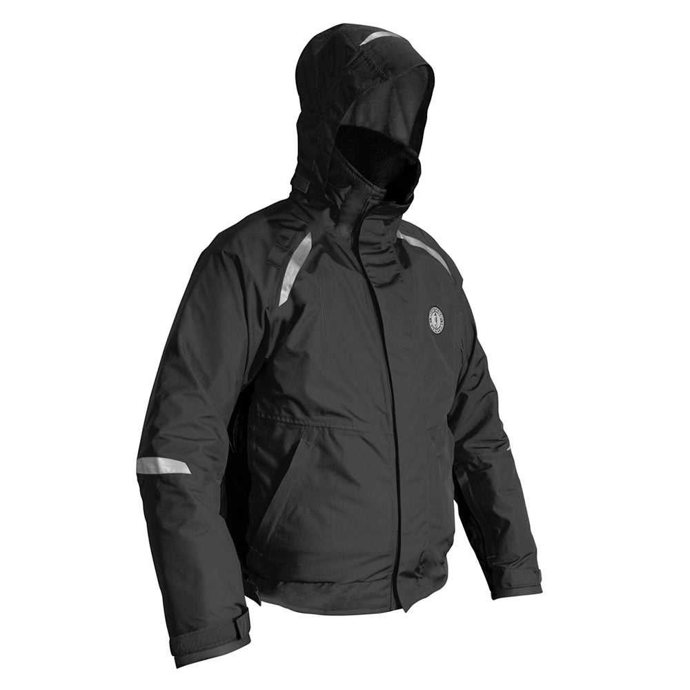Mustang Catalyst flotation jacket in black, XL size, designed for safety and buoyancy, made by Mustang Survival.