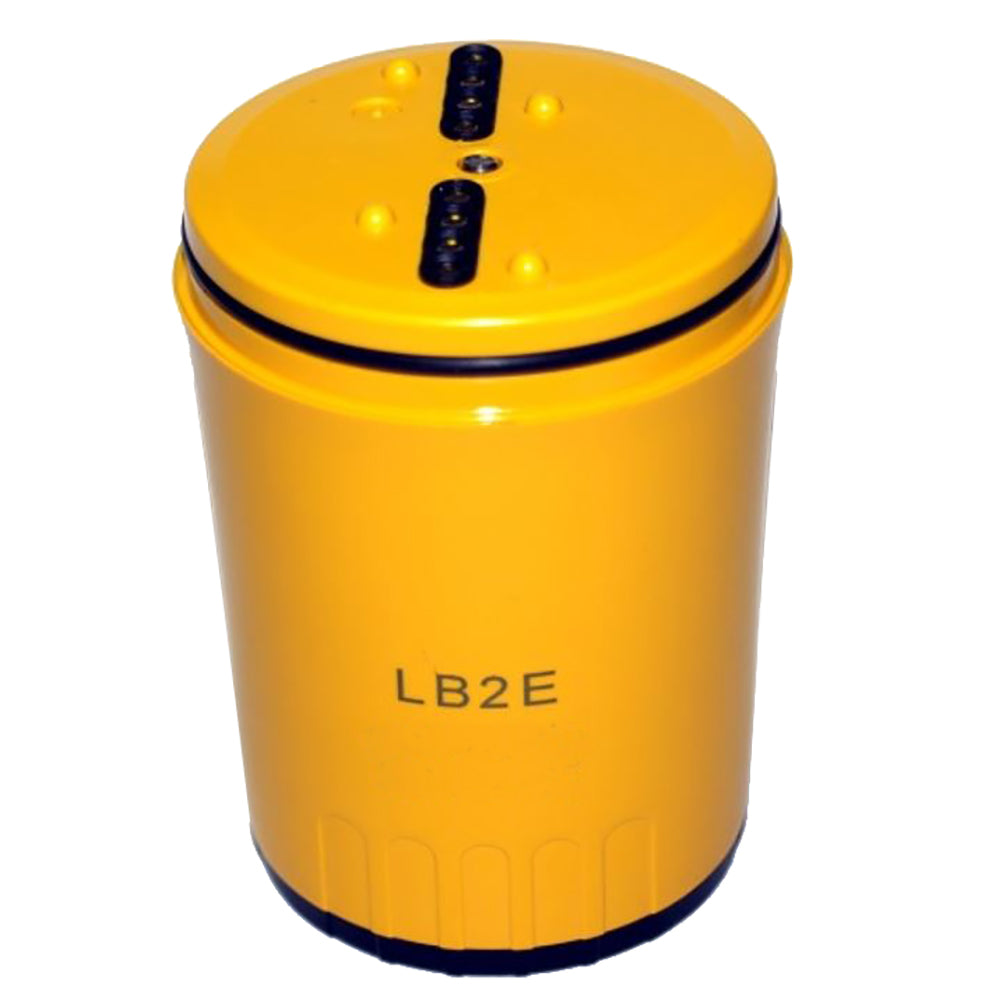 Ocean Signal LB2E lithium battery replacement for E100 EPIRB, showing the replacement battery with branding and product details.