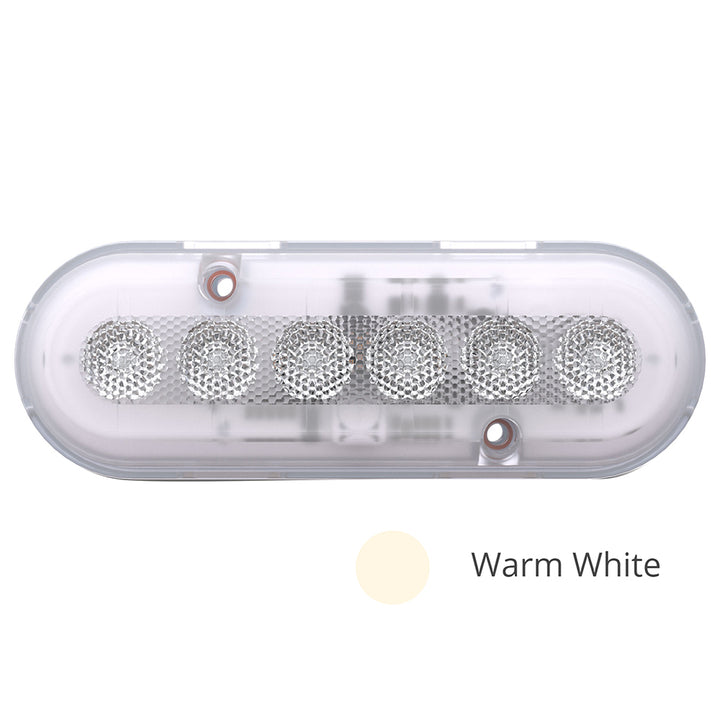 OceanLED M6 Gen2 surface mount interior courtesy light in warm white, designed for marine mast lighting.