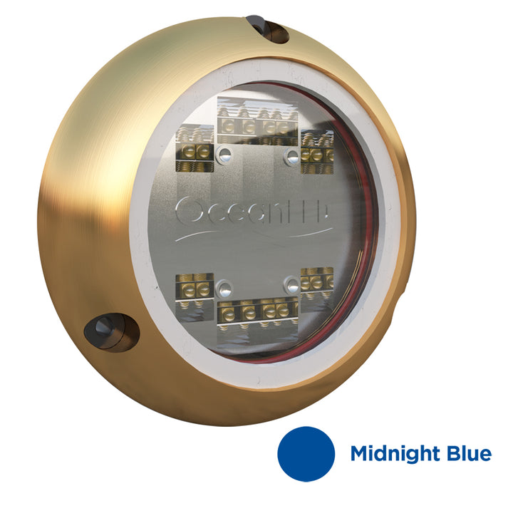 OceanLED Sport S3116S underwater LED light in midnight blue, designed for underwater lighting and ambiance.