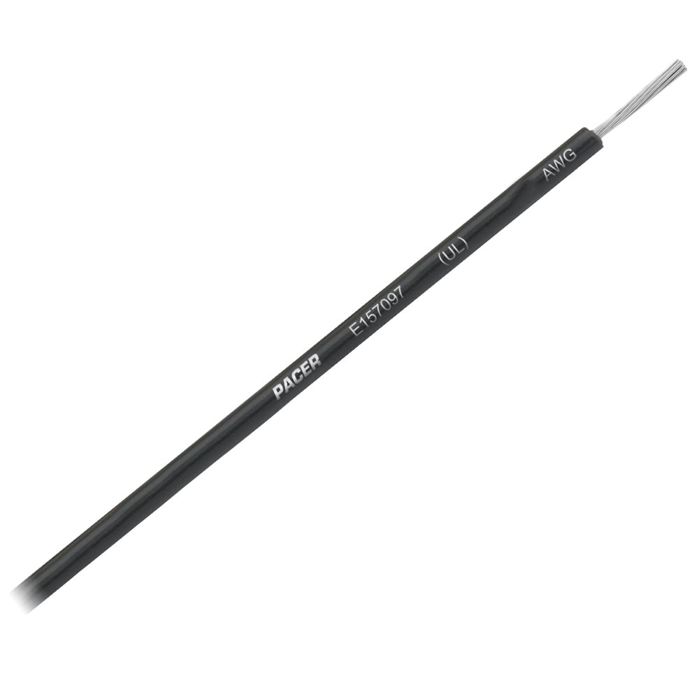 Black Pacer 16 AWG primary wire, 25-foot length, flexible electrical wire for automotive or electrical projects.