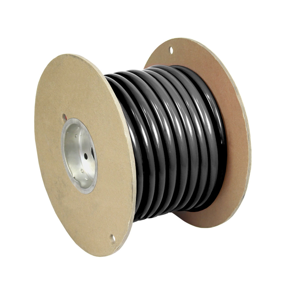 Pacer Black 6 AWG Battery Cable wire, 50-inch length, thick black copper wire for automotive or marine battery connections