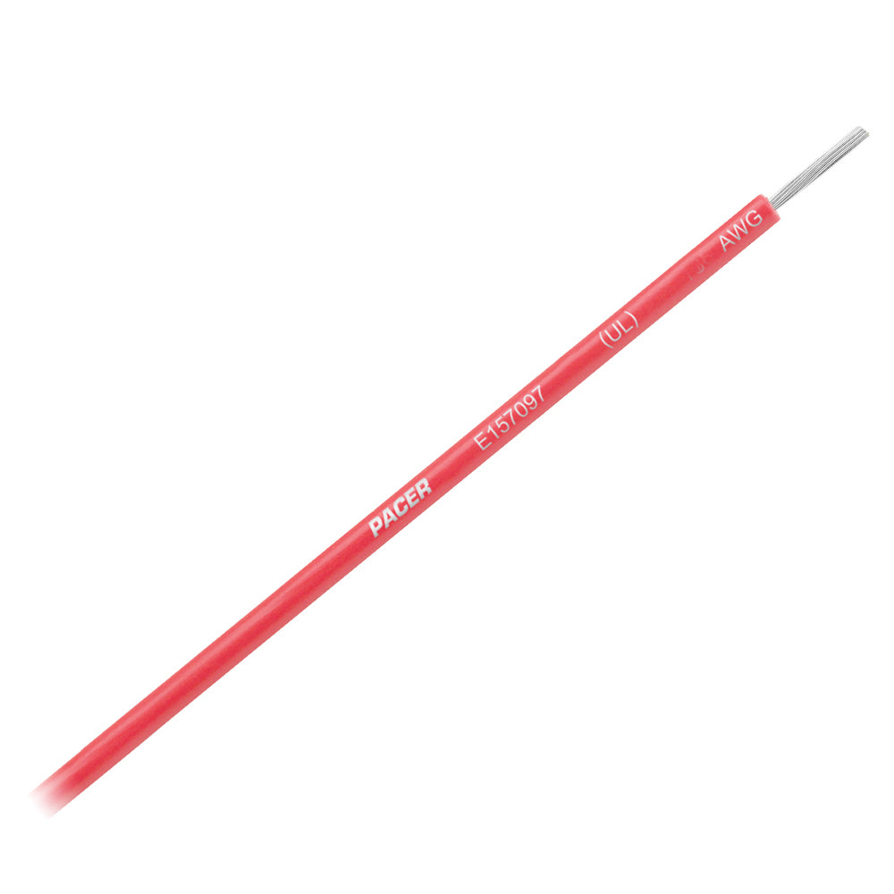 Pacer Red 16 AWG primary wire, 25-foot length, with insulated copper wire for electrical applications