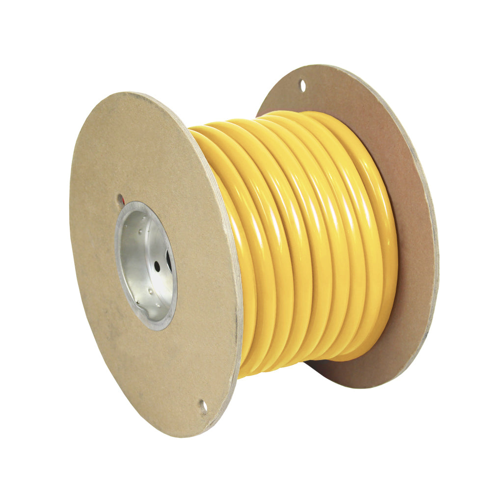 Pacer Yellow 1 AWG Battery Cable wire, 50-inch length, designed for automotive and electrical applications, with durable insulation.