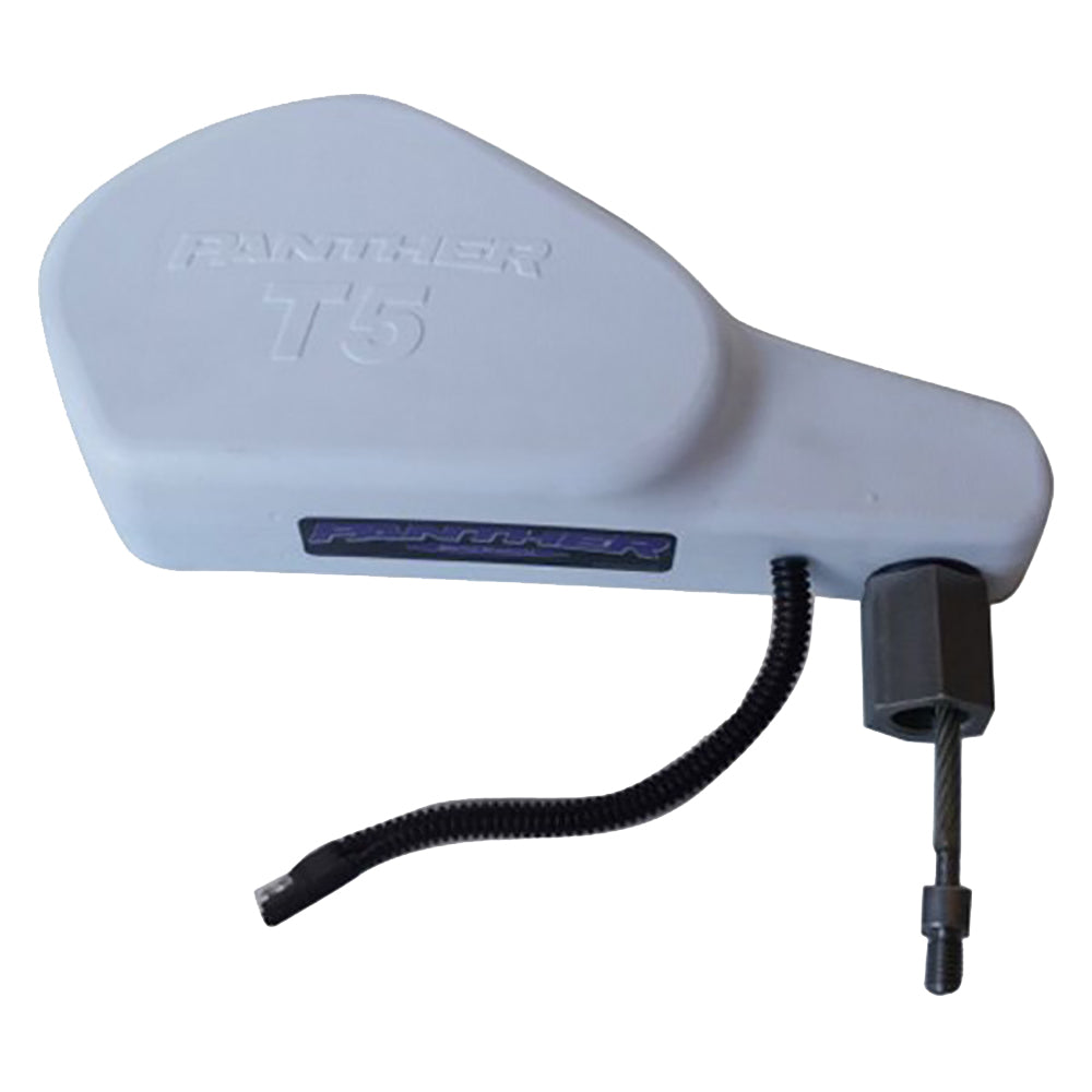 Panther Products T5 Through Tilt Tube Electro Steer accessory for saltwater boats, durable marine-grade steering component.