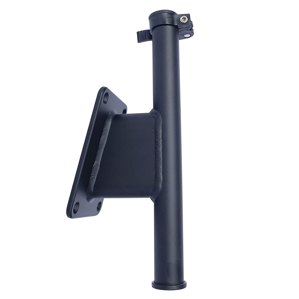 Black Panther 5-inch set back transom mount bracket, powder-coated anchoring accessory with sturdy construction for marine use