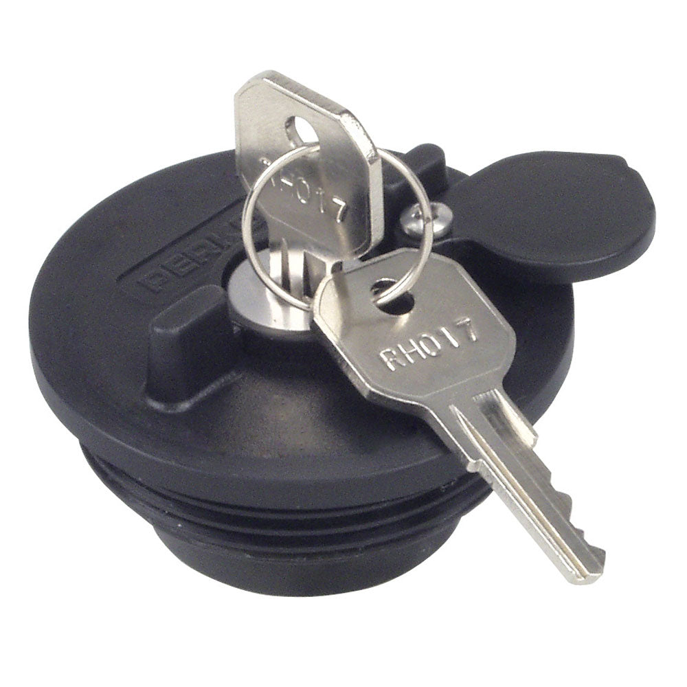 Perko fuel system locking cap for 1-1/2 inch non-vented fills, durable marine fittings for secure fuel tank access