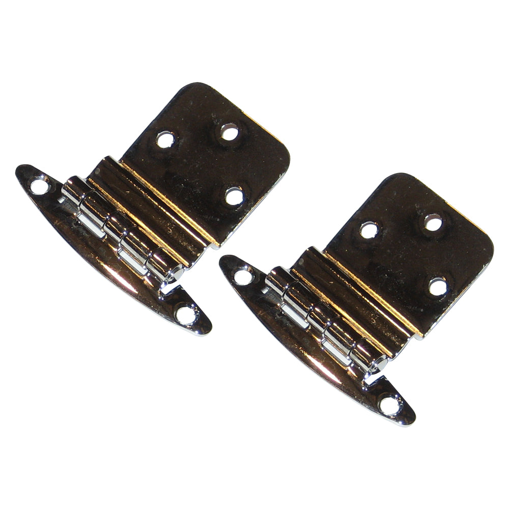Charnières encastrées Perko en laiton chromé 3/8"