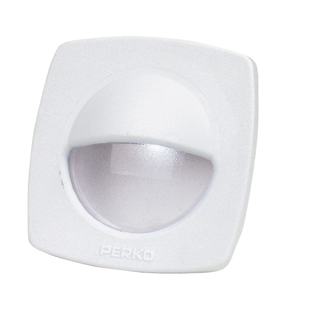Perko LED utility interior courtesy light with snap-on front cover in white, designed for boat or vehicle interior lighting.
