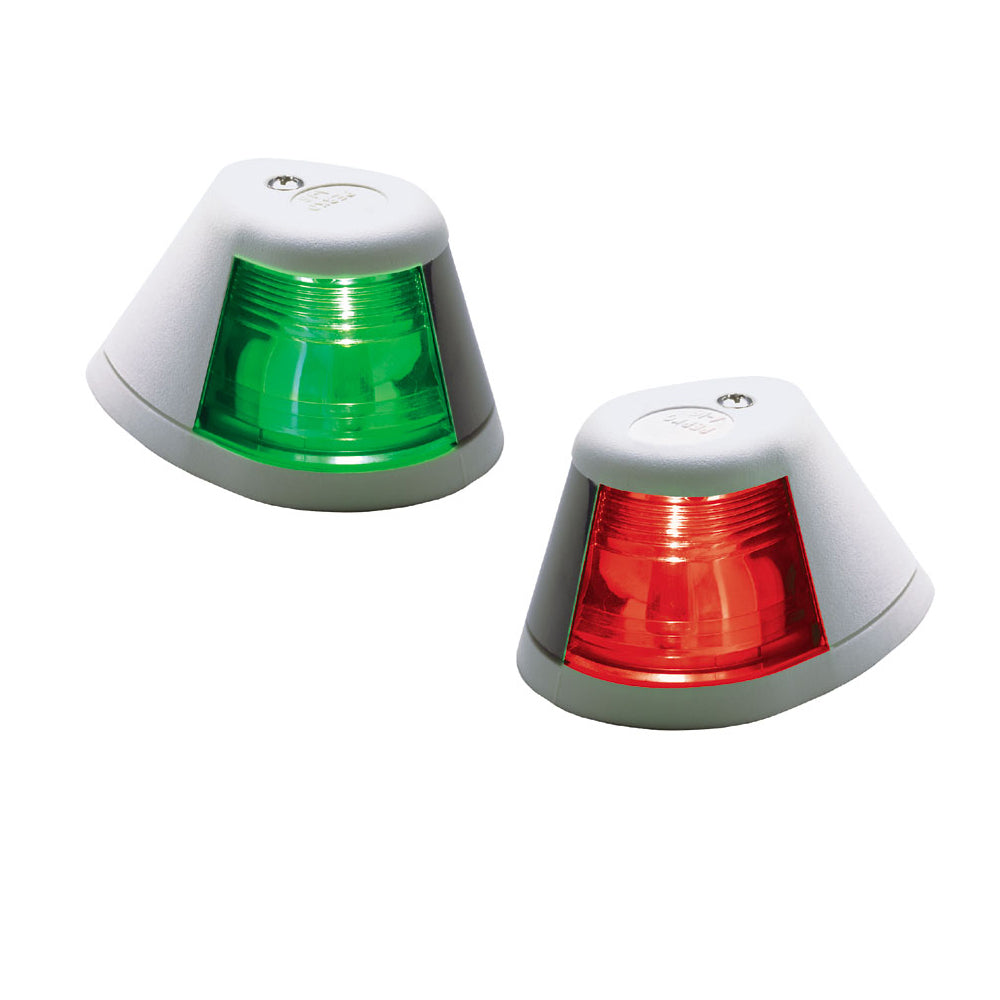 Pair of Perko 12V white navigation side lights with horizontal mount, designed for marine vessels.