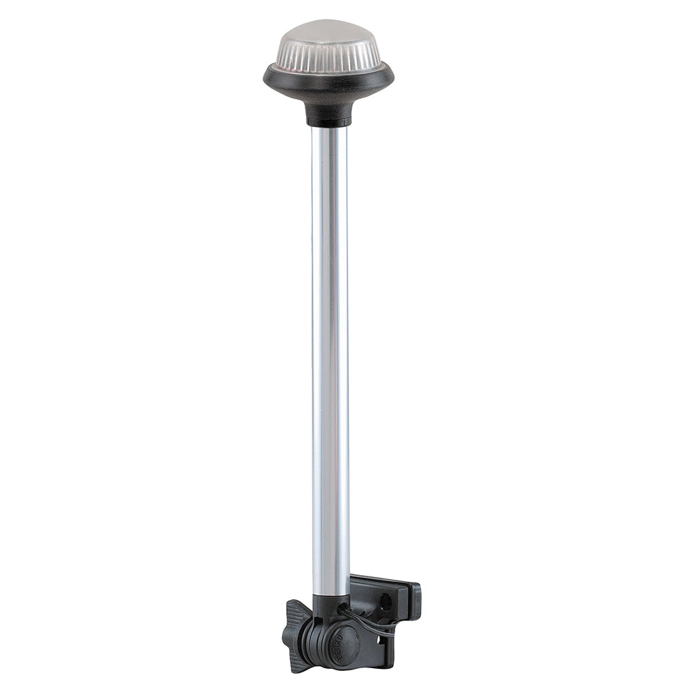 Perko fold-down all-round frosted globe pole light for navigation, white, horizontal mount, suitable for marine or outdoor use
