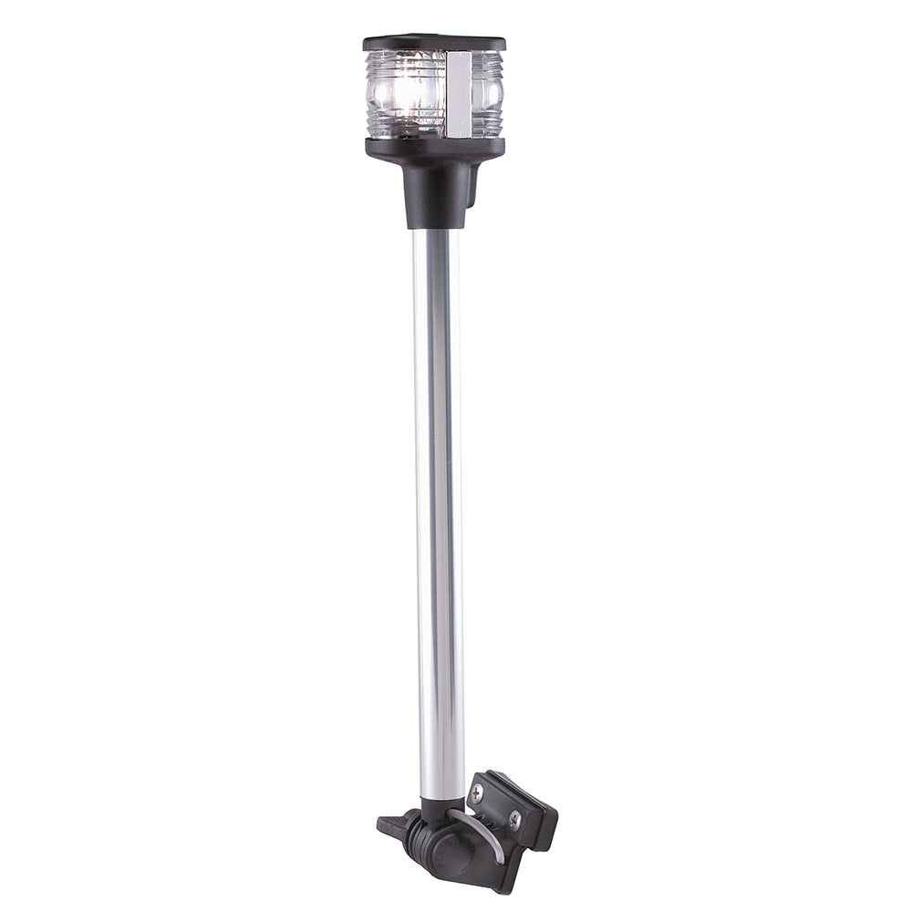 Perko fold-down combination masthead and all-round navigation light for boats, horizontally mounted, in white.