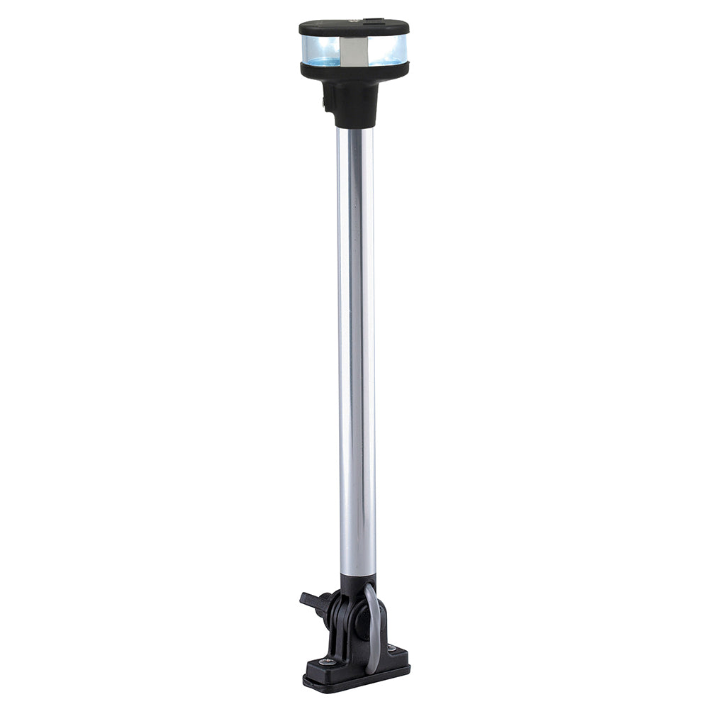 Perko folding masthead navigation light, vertical combo mast, all-round, 12-13/16" high, suitable for sail or power boats.