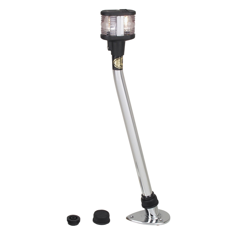 Perko plug-in mount combination masthead and all-round white navigation light for boats, 12V, with clear lens and mounting bracket.