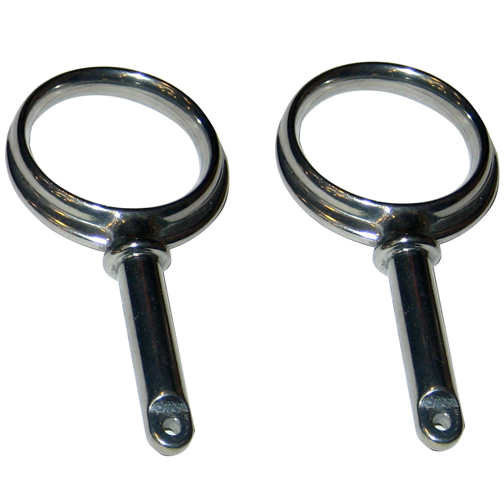 Perko round type rowlock horns oarlocks in plain zinc finish, designed for secure boat oar support and durability.
