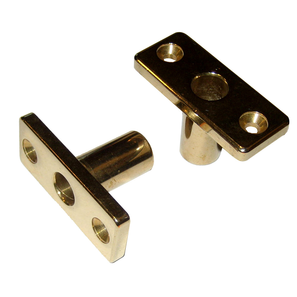 Bronze Perko rowlock socket for oars, designed to securely hold oars in boat rowing applications.
