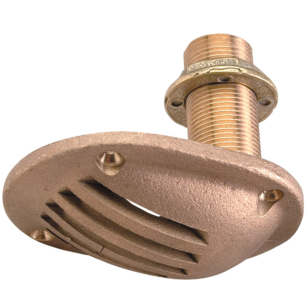 Perko 1/2-inch bronze intake strainer for thru-hull fittings, made in the USA, with a round mesh screen and durable bronze construction.