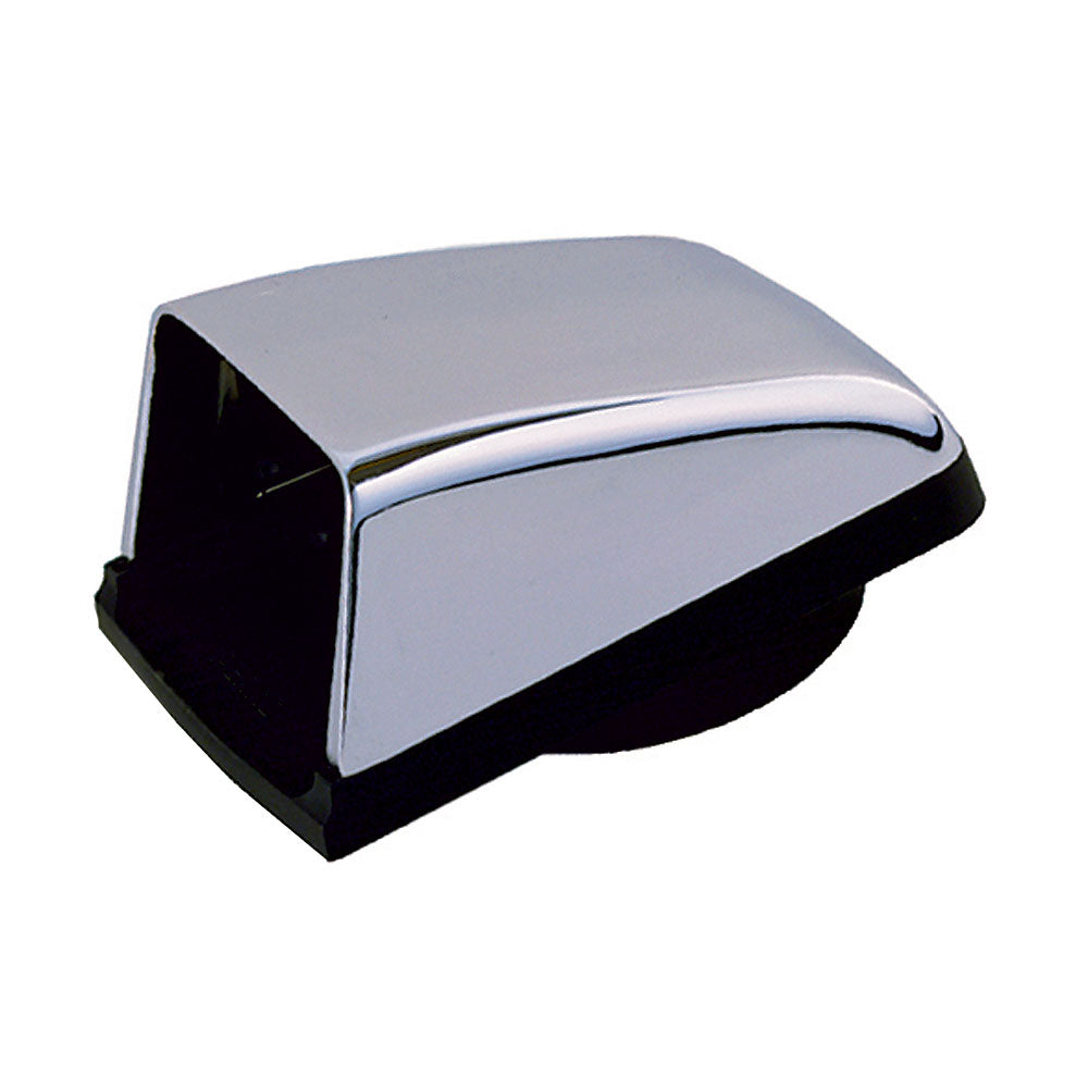 Perko Chromalex Cowl Vent with 3-inch duct, chrome-plated zinc, designed for marine ventilation applications.