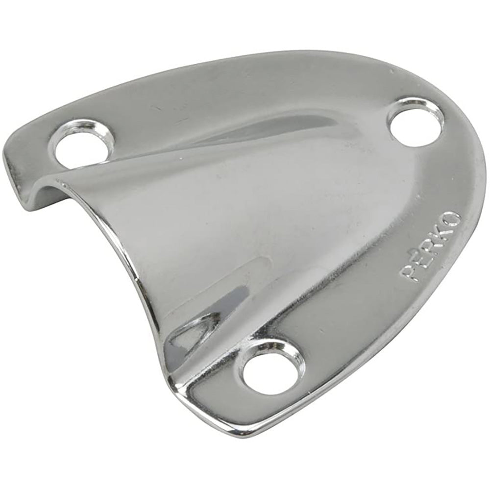 Perko stainless steel clamshell ventilator measuring 1-5/8 by 1-1/2 inches with durable vent design.